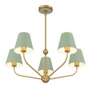 Crystorama XAV-B9315 Xavier 5-lt 28" Chandelier - Green