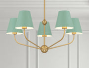 Crystorama XAV-B9315 Xavier 5-lt 28" Chandelier - Green