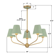 Crystorama XAV-B9315 Xavier 5-lt 28" Chandelier