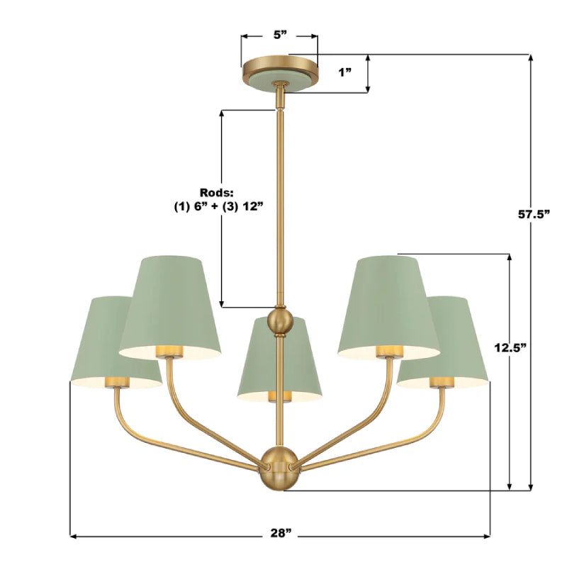 Crystorama XAV-B9315 Xavier 5-lt 28" Chandelier