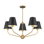 Crystorama XAV-B9315 Xavier 5-lt 28" Chandelier - Black