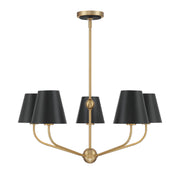 Crystorama XAV-B9315 Xavier 5-lt 28" Chandelier - Black