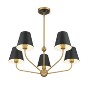 Crystorama XAV-B9315 Xavier 5-lt 28" Chandelier - Black
