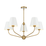 Crystorama XAV-B9315 Xavier 5-lt 28" Chandelier - White