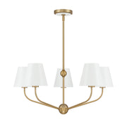 Crystorama XAV-B9315 Xavier 5-lt 28" Chandelier - White