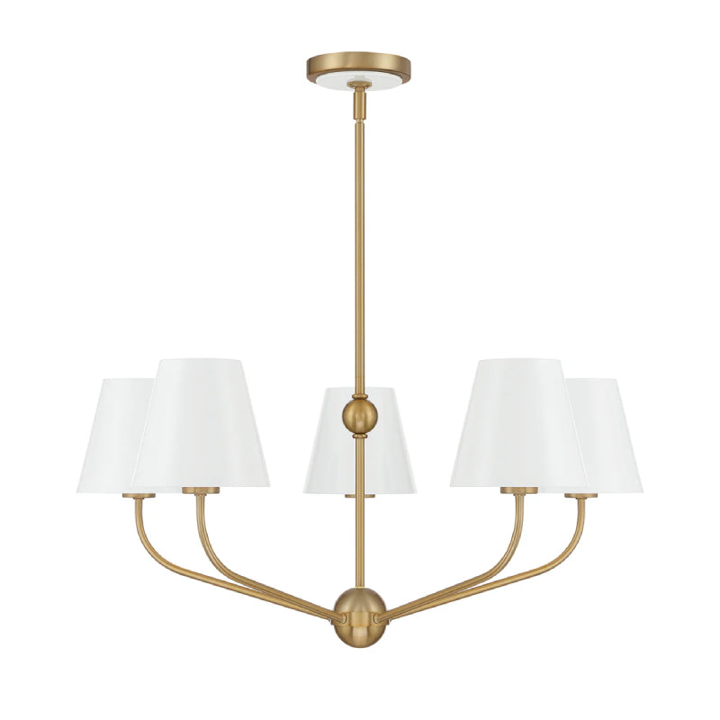Crystorama XAV-B9315 Xavier 5-lt 28" Chandelier - White