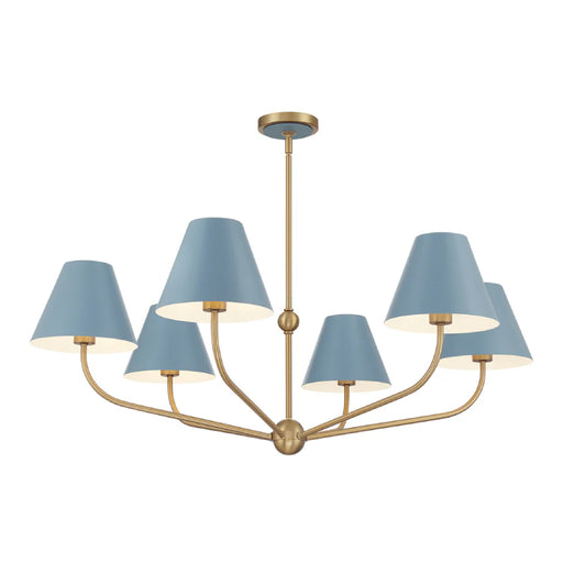 Crystorama XAV-B9316 Xavier 6-lt 40" Chandelier - Blue