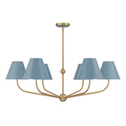 Crystorama XAV-B9316 Xavier 6-lt 40" Chandelier - Blue