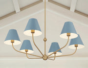 Crystorama XAV-B9316 Xavier 6-lt 40" Chandelier - Blue