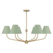 Crystorama XAV-B9316 Xavier 6-lt 40" Chandelier - Green