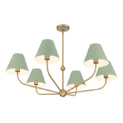 Crystorama XAV-B9316 Xavier 6-lt 40" Chandelier - Green