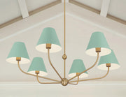 Crystorama XAV-B9316 Xavier 6-lt 40" Chandelier - Green