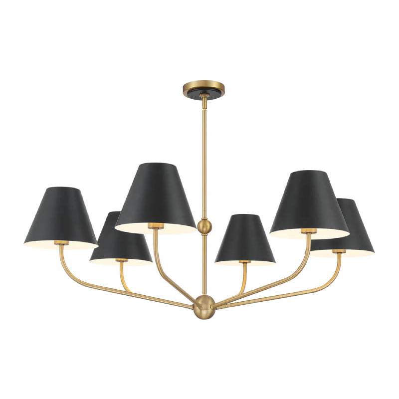 Crystorama XAV-B9316 Xavier 6-lt 40" Chandelier - Black