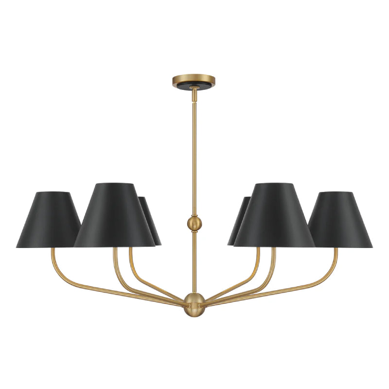 Crystorama XAV-B9316 Xavier 6-lt 40" Chandelier - Black