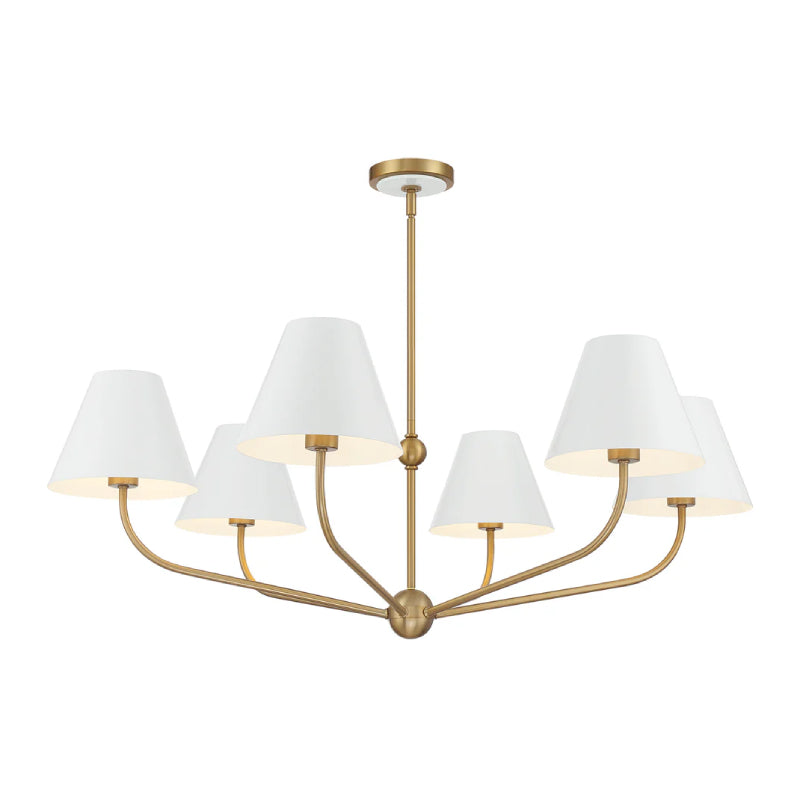 Crystorama XAV-B9316 Xavier 6-lt 40" Chandelier - White