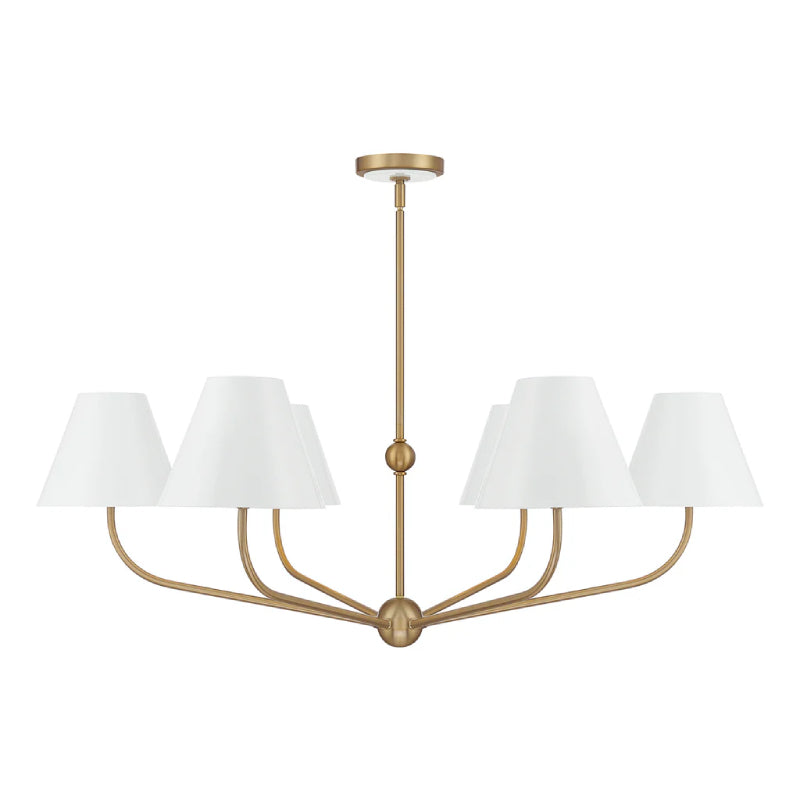 Crystorama XAV-B9316 Xavier 6-lt 40" Chandelier - White