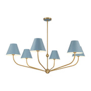Crystorama XAV-B9319 Xavier 6-lt 48" Chandelier - Blue