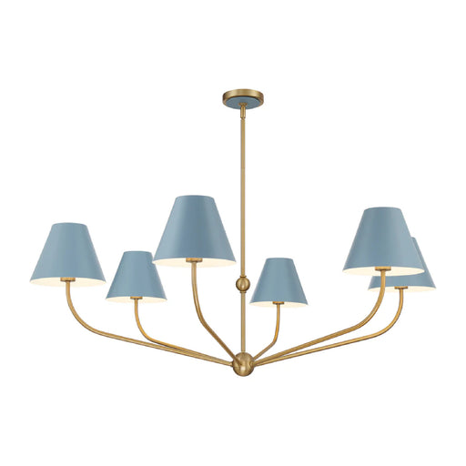 Crystorama XAV-B9319 Xavier 6-lt 48" Chandelier - Blue
