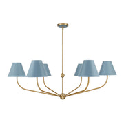 Crystorama XAV-B9319 Xavier 6-lt 48" Chandelier - Blue
