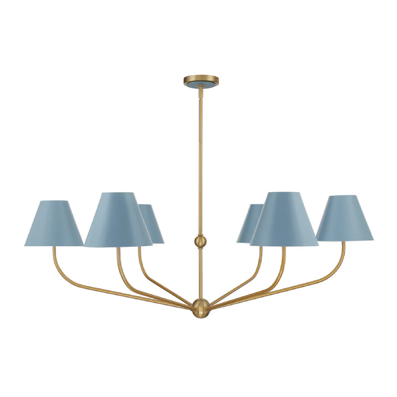 Crystorama XAV-B9319 Xavier 6-lt 48" Chandelier - Blue
