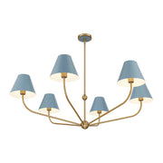 Crystorama XAV-B9319 Xavier 6-lt 48" Chandelier - Blue