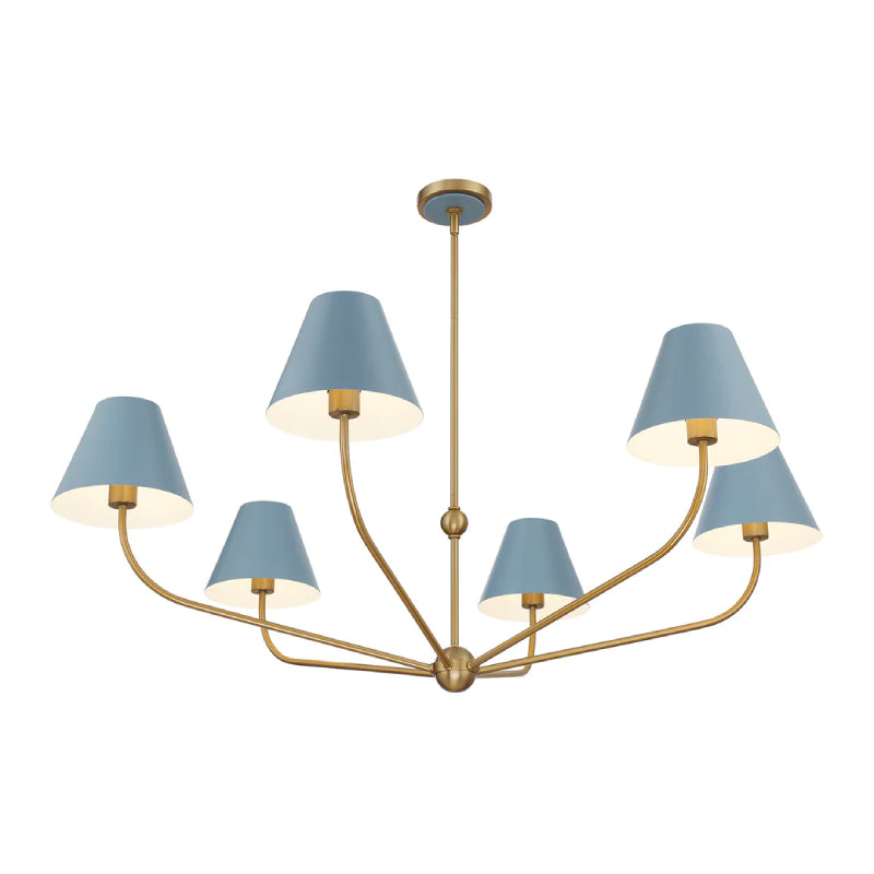Crystorama XAV-B9319 Xavier 6-lt 48" Chandelier - Blue