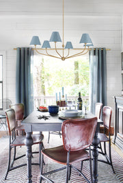 Crystorama XAV-B9319 Xavier 6-lt 48" Chandelier - Blue