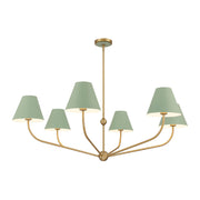 Crystorama XAV-B9319 Xavier 6-lt 48" Chandelier - Green