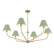 Crystorama XAV-B9319 Xavier 6-lt 48" Chandelier - Green