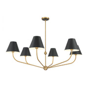 Crystorama XAV-B9319 Xavier 6-lt 48" Chandelier - Black