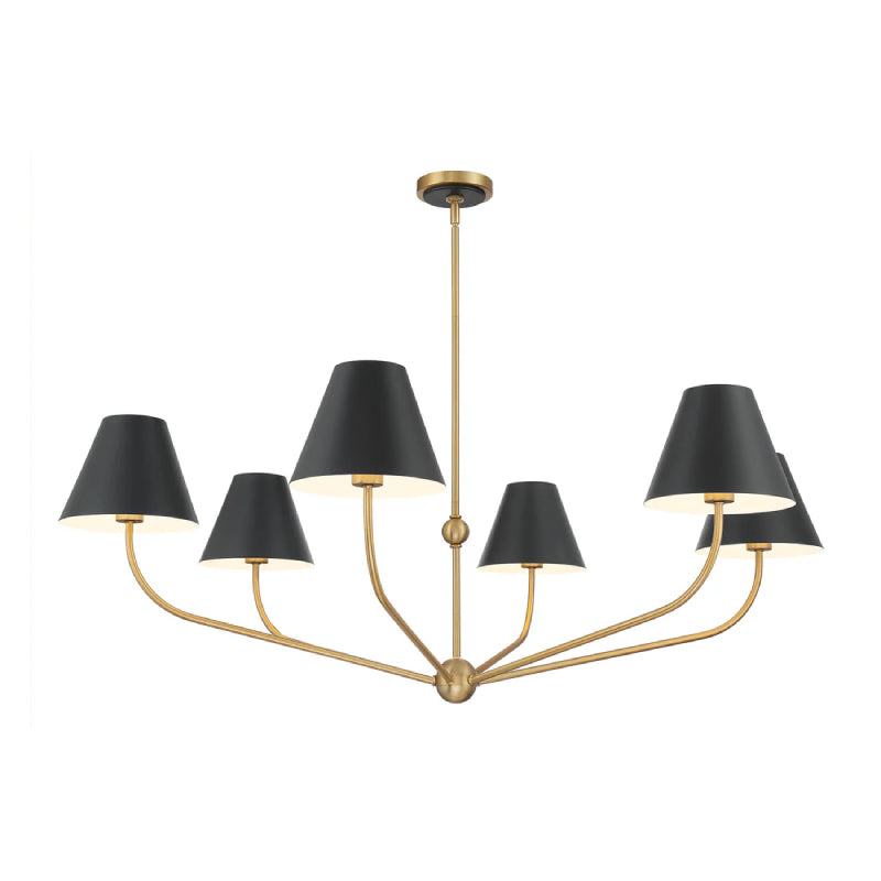 Crystorama XAV-B9319 Xavier 6-lt 48" Chandelier - Black