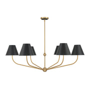Crystorama XAV-B9319 Xavier 6-lt 48" Chandelier - Black