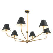 Crystorama XAV-B9319 Xavier 6-lt 48" Chandelier - Black