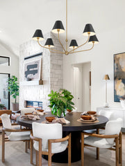 Crystorama XAV-B9319 Xavier 6-lt 48" Chandelier - Black