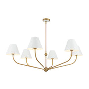 Crystorama XAV-B9319 Xavier 6-lt 48" Chandelier - White