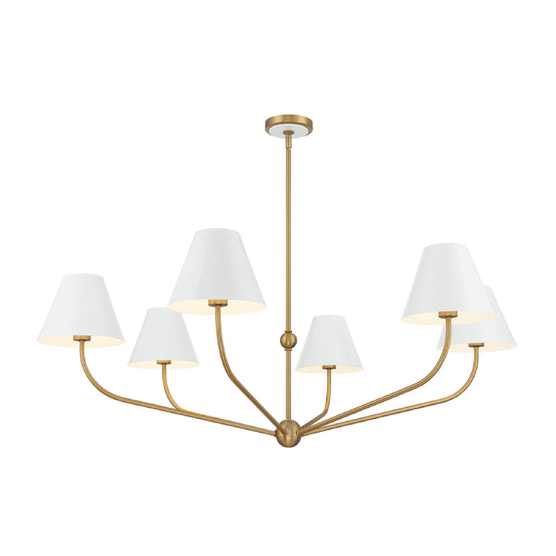 Crystorama XAV-B9319 Xavier 6-lt 48" Chandelier - White