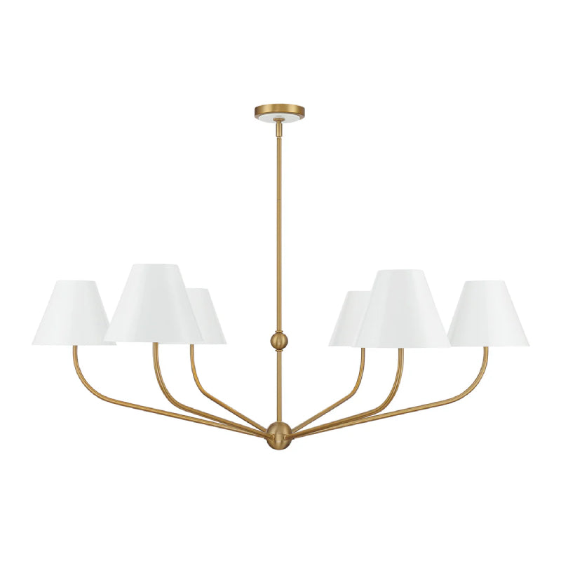 Crystorama XAV-B9319 Xavier 6-lt 48" Chandelier - White