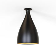 Pablo Designs Swell XL Narrow 12" LED Flush Mount - Black/Brass