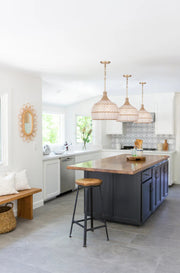 Crystorama ZAN-9003 Zanzibar 3-lt 14" Pendant - Rattan/White