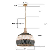 Crystorama ZAN-9005 Zanzibar 5-lt 21" Pendant