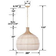 Crystorama ZAN-9006 Zanzibar 6-lt 26" Pendant