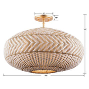 Crystorama ZAN-9014-CEILING Zanzibar 4-lt 22" Semi Flush Mount