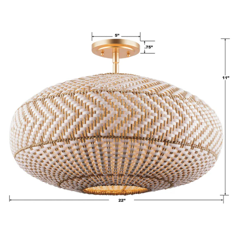 Crystorama ZAN-9014-CEILING Zanzibar 4-lt 22" Semi Flush Mount