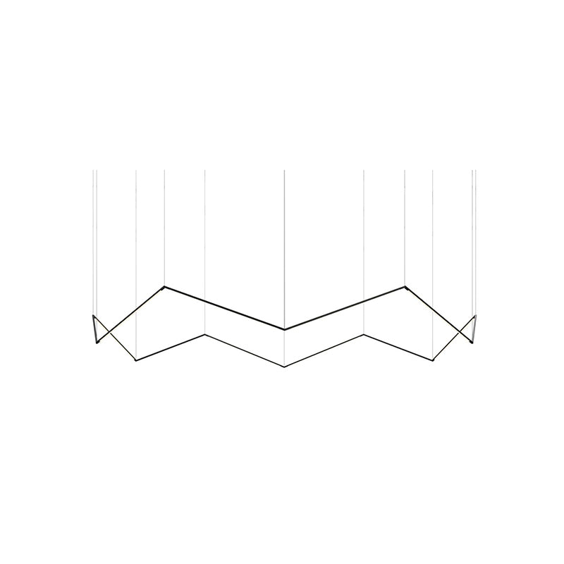 Koncept ZBP-24-C Z-Bar Pendant Crown 12-lt 93" LED Pendant - Matte Black