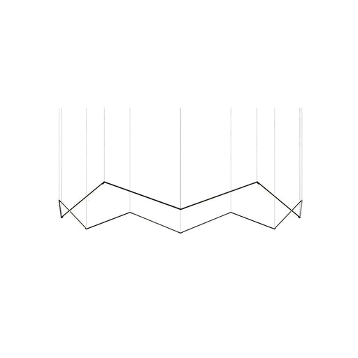 Koncept ZBP-24-C Z-Bar Pendant Crown 12-lt 93" LED Pendant - Matte Black