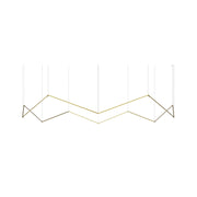 Koncept ZBP-36-C Z-Bar Pendant Crown 12-lt 139" LED Pendant - Gold