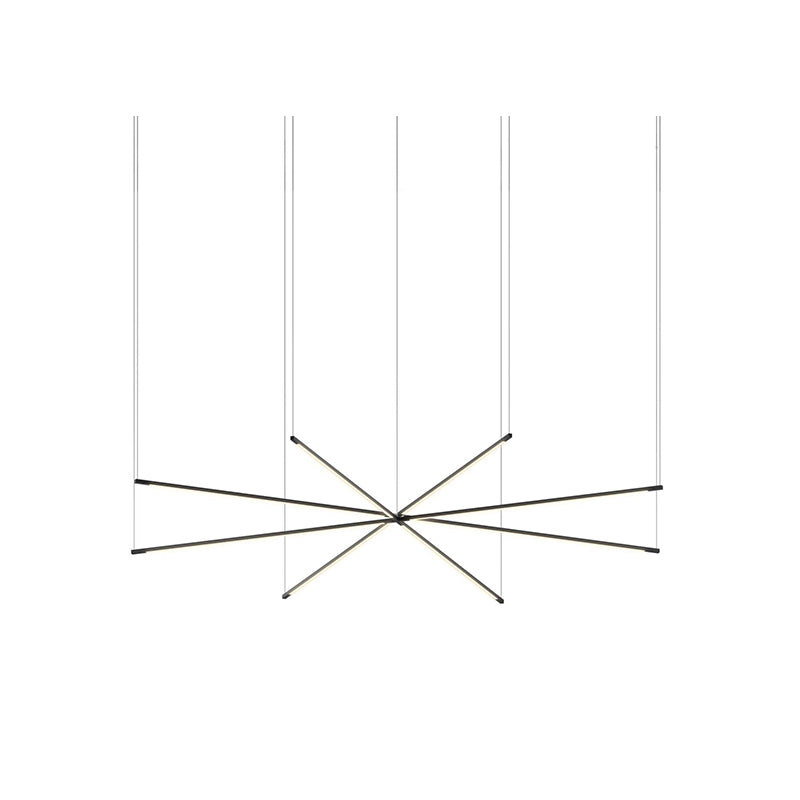 Koncept ZBP-36-QS Z-Bar Quad Star 8-lt 76" LED Pendant - Matte Black