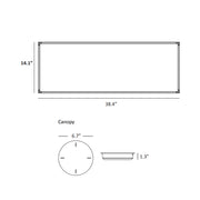 Koncept ZBP-36-R Z-Bar Rectangle 4-lt 38" LED Pendant