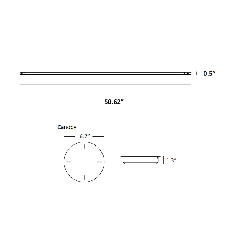 Koncept ZBP-48-L Z-Bar Linear 1-lt 51" LED Pendant
