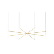 Koncept ZBP-48-QS Z-Bar Quad Star 8-lt 101" LED Pendant - Gold